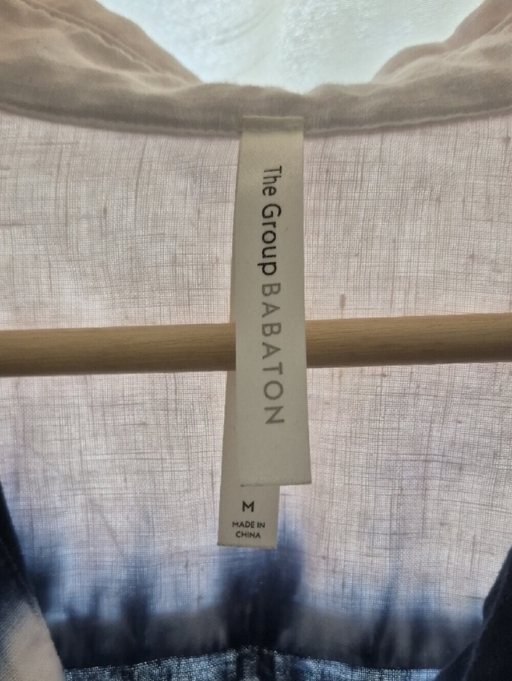 Babaton Navy and White Tie-Dye Button Shirt - Picture 5 of 5